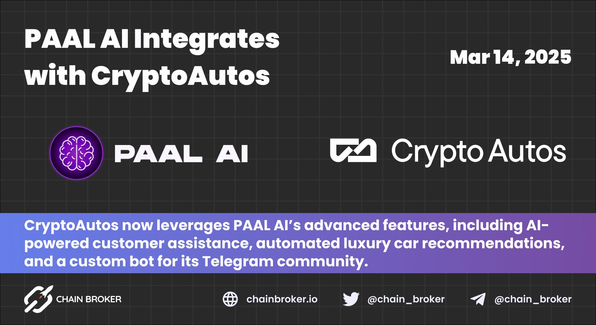 CryptoAutos (AUTOS) Price, Investors & Funding, Charts, Market Cap | Chain  Broker